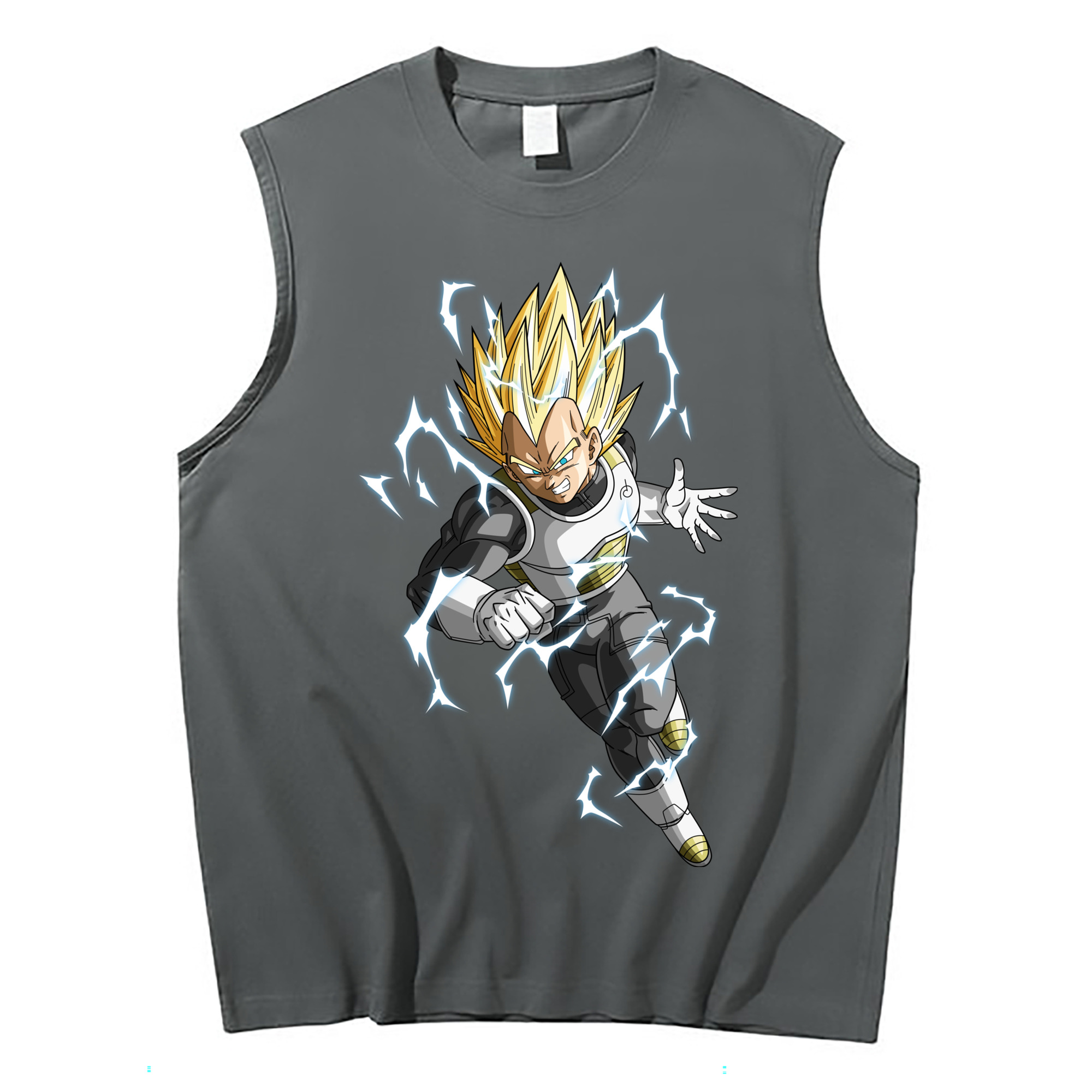 （画像用） ドラゴンボール ベジータ四世（Bejīta Yonsei）DRAGON BALL Vegeta IV コットン100％タンクトップ（フロントプリント）